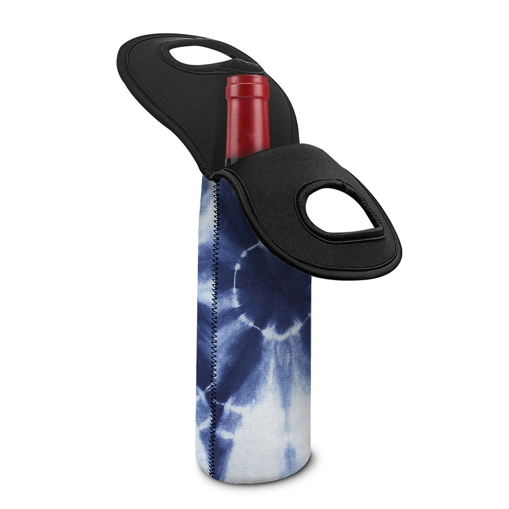Tie Dye Shibori Print Single Neoprene Wine Tote