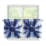 Tie Dye Shibori Print Tier Curtains
