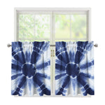 Tie Dye Shibori Print Tier Curtains