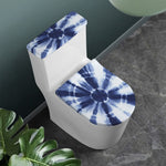 Tie Dye Shibori Print Toilet Lid And Tank Cover Set