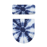 Tie Dye Shibori Print Toilet Lid And Tank Cover Set
