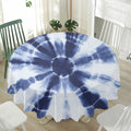 Tie Dye Shibori Print Waterproof Round Tablecloth