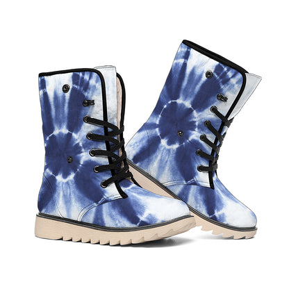 Tie Dye Shibori Print Winter Boots