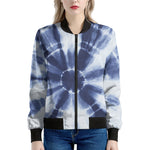 Tie Dye Shibori Print Women's Bomber Jacket