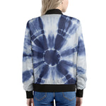 Tie Dye Shibori Print Women's Bomber Jacket