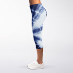 Tie Dye Shibori Print Women's Capri Leggings