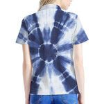 Tie Dye Shibori Print Women's Polo Shirt