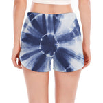 Tie Dye Shibori Print Women's Split Running Shorts