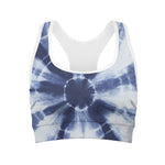 Tie Dye Shibori Print Women's Sports Bra