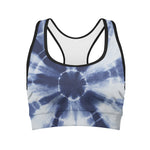 Tie Dye Shibori Print Women's Sports Bra