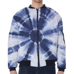 Tie Dye Shibori Print Zip Sleeve Bomber Jacket