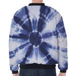 Tie Dye Shibori Print Zip Sleeve Bomber Jacket