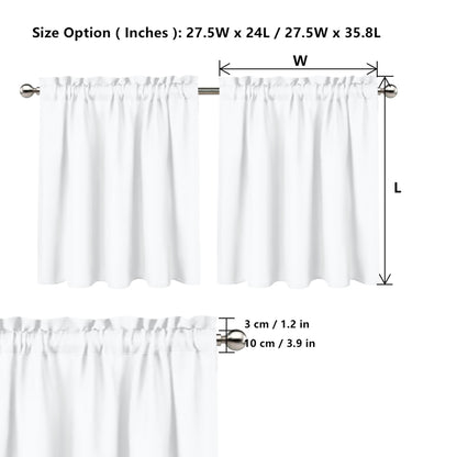 Watercolor Kiwi Pattern Print Tier Curtains