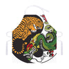 Tiger And Dragon Yin Yang Print Adjustable Apron