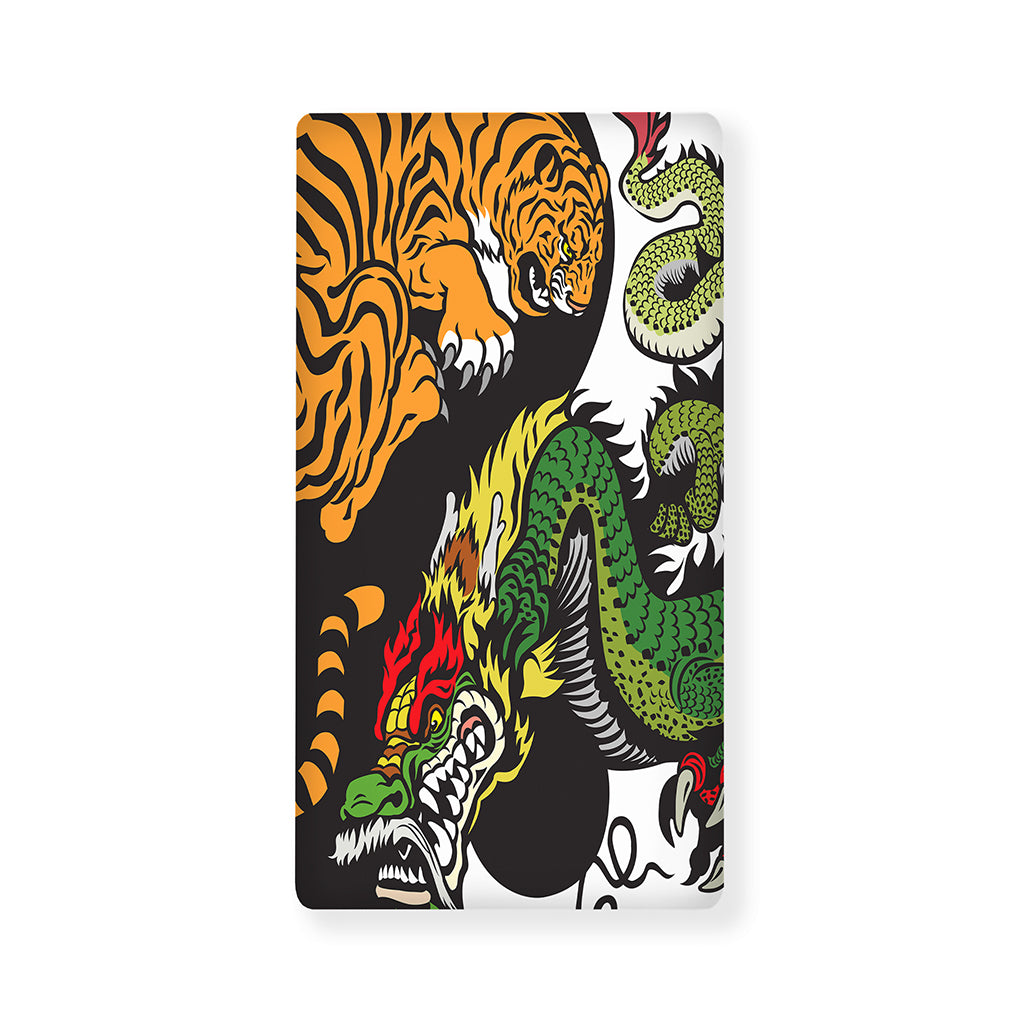 Tiger And Dragon Yin Yang Print Baby Crib Sheet