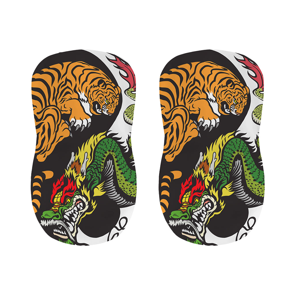 Tiger And Dragon Yin Yang Print Bar Stool Covers