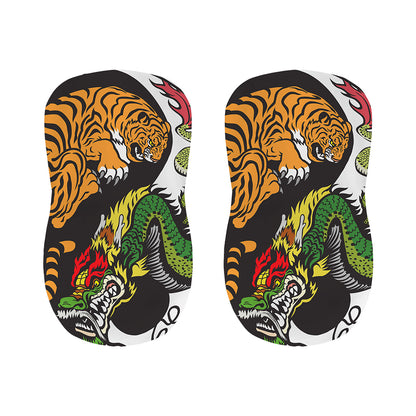 Tiger And Dragon Yin Yang Print Bar Stool Covers