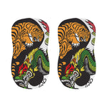 Tiger And Dragon Yin Yang Print Bar Stool Covers