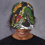 Tiger And Dragon Yin Yang Print Baseball Cap