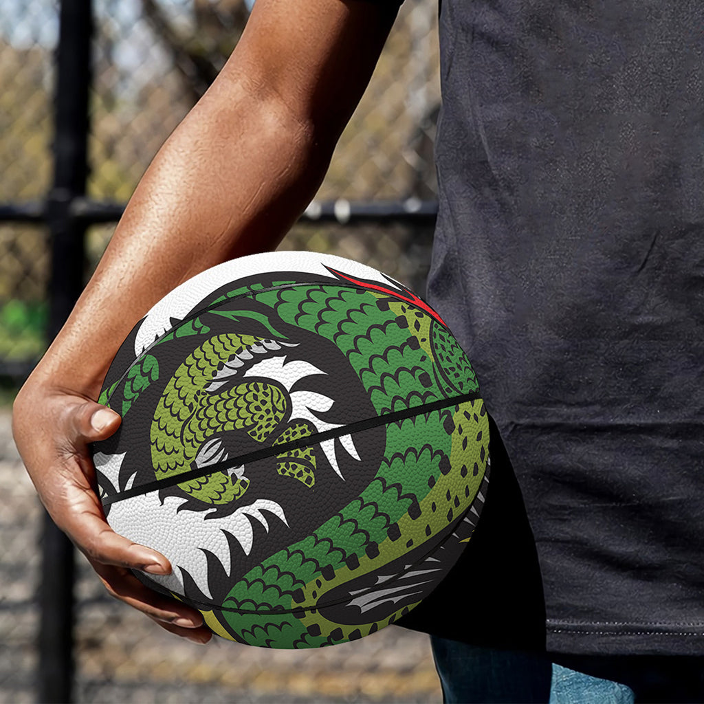 Tiger And Dragon Yin Yang Print Basketball