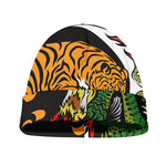 Tiger And Dragon Yin Yang Print Beanie
