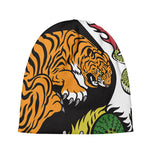 Tiger And Dragon Yin Yang Print Beanie