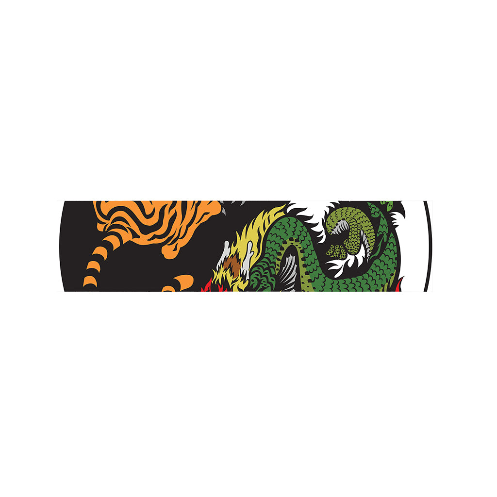 Tiger And Dragon Yin Yang Print Bed Runner