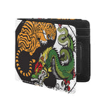 Tiger And Dragon Yin Yang Print Bifold Wallet