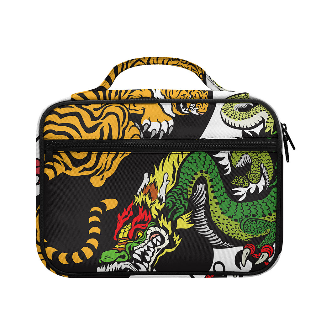 Tiger And Dragon Yin Yang Print Briefcase Bible Bag