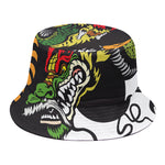Tiger And Dragon Yin Yang Print Bucket Hat