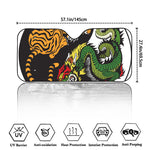 Tiger And Dragon Yin Yang Print Car Windshield Sun Shade