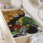 Tiger And Dragon Yin Yang Print Changing Pad Cover