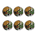 Tiger And Dragon Yin Yang Print Coaster Set