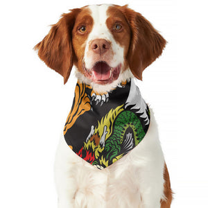 Tiger And Dragon Yin Yang Print Dog Bandana