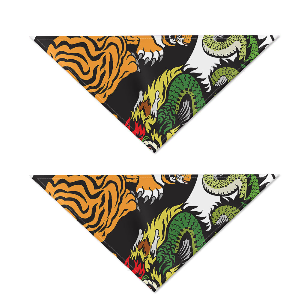 Tiger And Dragon Yin Yang Print Dog Bandana