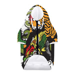 Tiger And Dragon Yin Yang Print Dog Zip Up Hoodie