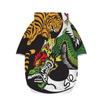 Tiger And Dragon Yin Yang Print Dog Zip Up Hoodie