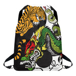 Tiger And Dragon Yin Yang Print Drawstring Backpack