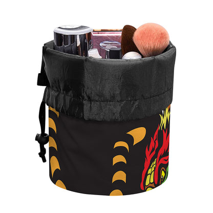 Tiger And Dragon Yin Yang Print Drawstring Makeup Bag
