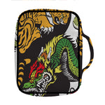 Tiger And Dragon Yin Yang Print Front Pocket Bible Bag