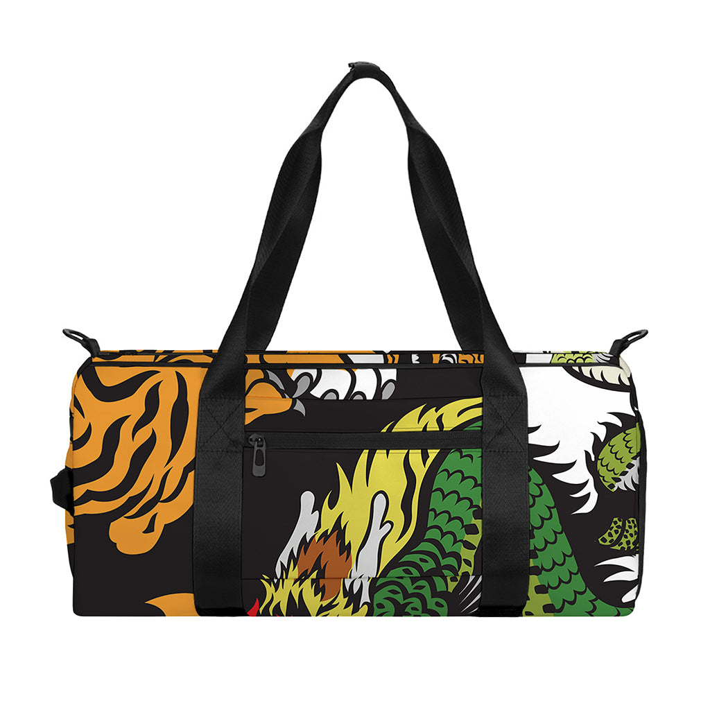 Tiger And Dragon Yin Yang Print Gym Bag