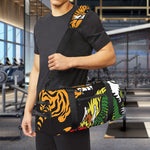 Tiger And Dragon Yin Yang Print Gym Bag