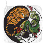 Tiger And Dragon Yin Yang Print Hand Towel