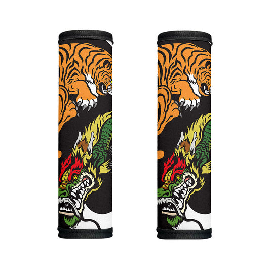 Tiger And Dragon Yin Yang Print Handle Covers
