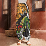 Tiger And Dragon Yin Yang Print Harem Pants