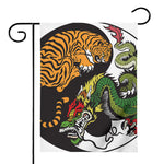 Tiger And Dragon Yin Yang Print House Flag