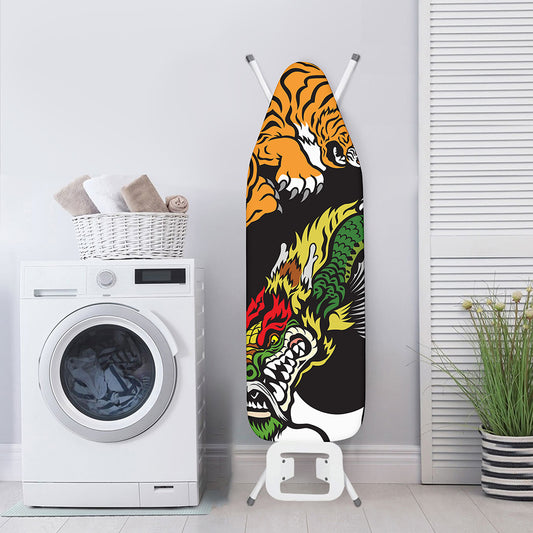 Tiger And Dragon Yin Yang Print Ironing Board Cover