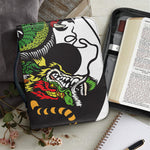 Tiger And Dragon Yin Yang Print Leather Bible Cover