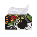 Tiger And Dragon Yin Yang Print Leather Tissue Box Cover