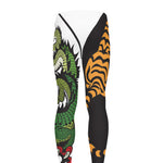Tiger And Dragon Yin Yang Print Men's leggings